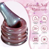 10ml/15ml Hyacinth Cat Magnetic Gel Nail Polish Purple Jelly Glass Shine Soak Off UV Salon Nail Art Home Manicure