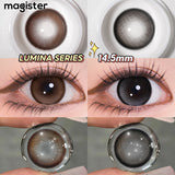 14.5mm Contact Lenses With Diopters Makeup Brown/Gray/Black Colored Eye Contacts 6 Months