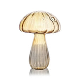 Mushroom Shaped Flower Vase Transparent Glass Vase Plant Hydroponic Aromatherapy Bottle Desktop Decoration Ornament
