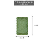 Rectangle Emboss Wooden Pallets Dessert Tea Break Cake Coffee Shop Bar Supplies Tableware Dining Plate Originality Retro Plate
