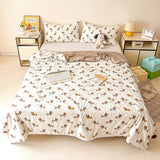 Washed Cotton Printed Summer Quilt Air Conditioner Thin Quilt Machine Washable Lightweight Single Double Bedding Soft Breathable
