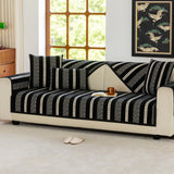 Striped Chenille Sofa Cover 2/3/4 Seater Non-slip Leather Couch Chair Recliner Furniture Slipcovers Soft
