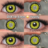Colored Eye Contacts For Cosplay Contact Lenses Makeup Contacts Lenses Blind White/Black Yearly 14.5mm