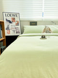 Waed Cotton Bedding Set Simple ature Light een Plaid Tee-Piece Queen Size Pure Cotton Bed Linens Japanese Sle