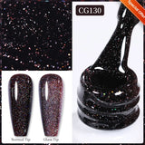 Reflective Glitter Gel Nail Polish Sliver Champagne Sparkling Sequin Semi-permanent Varnishes Soak Off Nail Art Deco