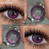 2pcs Natural Colored Contact Lens Gray Pupils Color Lens Blue Beautiful Pupil Brown Lenses Yearly Red Eyes Contacts