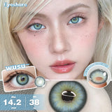 2pcs Color Contact Lens for Eyes Chocolate Makeup Lens Natural Blue Gray Eyes Contact Brown Beauty Lenses Green Contact