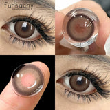 Color Contact Lenses for Eyes 1 Pair Gray Fashion Cosmetic Lenses Green Pupils Gray Natural Eye Contacts Women Eye Lens