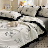 2025 washed cotton air conditioner quilt four-piece summer cool quilt thin double summer quilt core machine washable