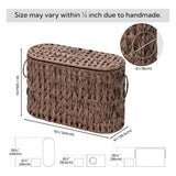 Water Hyacinth Toilet Paper Storage Baskets Large Capacity with Lids Toilet Paper Holder Durable Household Wicker Baskets