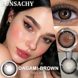 1 Pair New Color Contact Lenses Beautiful Pupil Fashion Soft Brown Black Small Diameter for Eye Grey Lenses for Student