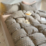 Romantic Dry Flowing Sand Full Cotton Double Layered Bedding Set 4-Piece Spring Soft Naked Sp Bed Canopy Sle