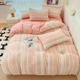 Class A 60S Pure Cotton Bedding Sets Jacquard Cotton Skin Friendly Comforter Cover Set Girl Duvet Cover Set for Queen King Size