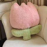 Fashion Tulip Flower Embrace Pillows Nordic Living Room Sofa Cushion Decoration Home Bedside Car Backrest Office Chair Decor