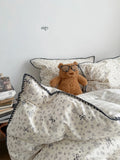 Pure Cotton Double Layered Lace Four Piece Bedding Set Cute South France Secret Garden Cartoon Design Bed eet Cover Duvet C...