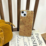 Golden glacier ins autume flower fundas for iphone 16promax 13 14pro 16 15 pro max 15promax 13pro 14 shockproof phone case