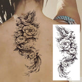 1 Sheet Realistic Flying Birds Flowers Temporary Tattoos For Women Girls Waterproof Long Lasting Fake Tattoo Sticker 3D Body Art