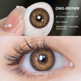 1 Pair Natural Color Contact Lenses for Eyes Beauty Pupils Gray Lenses Eye Yearly Use Brown Diopter Contact Lenses