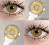 1 Pair Colored Myopia Contact Lenses for Eyes Fashion Lenses with Diopter Prescription Black Eye Lens Beauty Grey Pupil