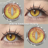 1 Pair red/white cosplay color contact lenses for eyes crazy Halloween Eye makeup Role playing Eye cosmetics color lens