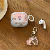 for girl gift cute bear pink silicone soft case for apple airpdos 1 2 3 4 pro 2 3nd generation wireless bluetooth earphone cover