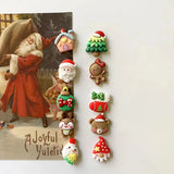 10Pcs Mini Cute Christmas Fridge Magnet Christmas Decorations Gifts Home Decor