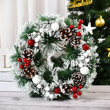 Christmas Wreath for Front Door Red Gold Window Wall Door Decorations Christmas Garland Ornament Guirnalda Navidad