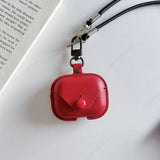 For Airpods 4 4th Case Leather Business Cases For AirPods 4 3 2 1 Pro Cover Headset Shell Headphone Funda With Neck Long Lanyard