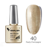 Nail Gel Polish 7.5ml HEMA/TPO FREE Red Sparkle Sequin Gel Nails Beautiful Semi Permanent Soak Off UV LED Gel Polish