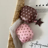 Lovely Brown Star Wireless Bluetooth Earphone Case for Apple AirPods 1 2 3 4 Pro 2 Charge Box Shell With Pink Chain Pendant