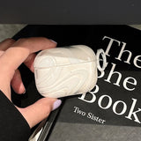 Clear Silicone Case For AirPods2 3 4 Pro 2 2nd Generation Earphone Accessories Protection Cover Simple White Curve With Keychain