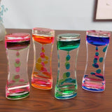 Acrylic Liquid Hourglass Timer Pressure-reducing Two-color Liquid Oil Drain Creative Oil Drop Process Desktop Display Hourglass