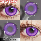 Cosplay Colored Contact Lenses - Stardust Brown & Gray Cosmetic Lens 1Pair Yearly Disposable Eye Makeup Color Contacts