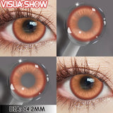 Cosplay Colored Contact Lenses - Stardust Brown & Gray Cosmetic Lens 1Pair Yearly Disposable Eye Makeup Color Contacts