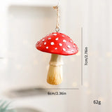 1/3Pcs Red Mushroom Christmas Tree Decoration Cute Christmas Mushroom Hanging Ornaments Holiday Party New Year