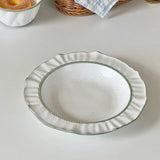 Sesame Dot Splash Ink Plate Simple Western Restaurant Pasta Deep Plates Ins Style Dessert Tableware Home Patchwork Dining Disc