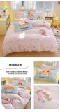 Washed Cotton Pink Duvet Cover Girl Room Decor Breathable Comforter Cover with 2 Pillowcases Bed Linens Bedding Set Home Textile