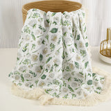 Cotton Muslin Swaddle Blankets for Newborn Baby Tassel Receiving Blanket New Born Swaddle Wrap Infant Sleeping Quilt Bed Cover