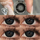 1pair Color Contact Lenses for Eyes Black Lenses Cosmetic Big Eye Lenses Gray Pupils Lens Yearly Natural Eye Contacts