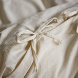 Original Cotton Linen Lace-Up Bedding Set Single Queen King Size Duvet Cover Flat/Fitted Bed Sheet Pillowcases 3/4Pcs