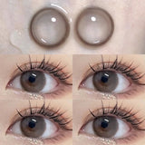 1pair Natural Gray Color Contact Lenses Cosmetic Softlens 14.2mm