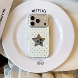 Mirror stars imd back cover for iphone 16 17 pro max 13 14 15 promax cartoon lovely phone case conque