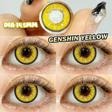 Anime Cosplay Colored Contact Lenses Yearly Disposable 1 Pair Violet Cute Big Eyes Soft Lenses for Cos Party Makeup
