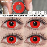 1 Pair Cosplay Demon Contact Lenses for Eyes Anime Lenses for Halloween Colorcon y2k Eye Contacts Cosmetic Red Softlens