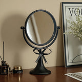 360° Rotation Ironwork Cosmetic Mirrors Retro Desktop Single-sided Makeup Mirror Princess Mirrors Household Bedroom Vanity Decor
