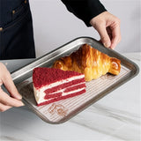 Square Stainless Steel Plate Retro Food Trays Dessert Steak Breakfast Trays Dinner Plates Kitchenware Hotel Supply