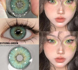 1Pair Color Contact Lenses for Eyes Fashion Green Eyes Lenses Natural Blue Contacts Gray Eye Lenses Yearly Fashion Lens