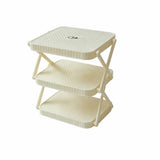 3-Layer Foldable Tray Rack Multi-functional Collapsible Prep Tray Rack Durable Space Saving Dish Storage Stand
