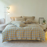 Housse de couette 220x240 Cotton Stripes Duvet Cover Button Girl's Room Skin Breathable Bedding funda nórdica Comforter Sets