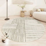 Modern Minimalist Rugs for Bedroom Large Area Living Room Decoration Round Carpet Thickened Non-slip Mat Home Plush Lounge Rug